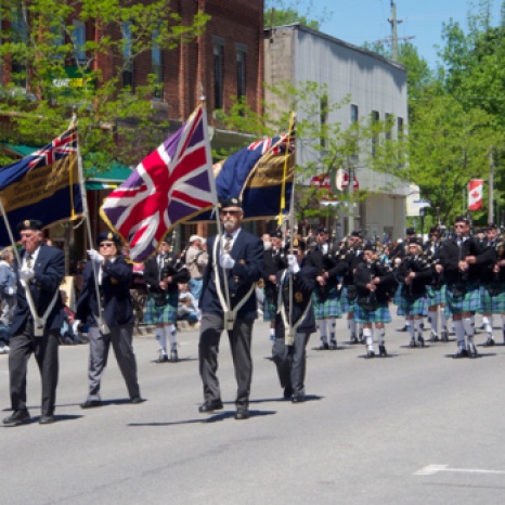 LEGION BAND AND BAGPIPERS